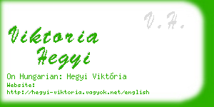 viktoria hegyi business card